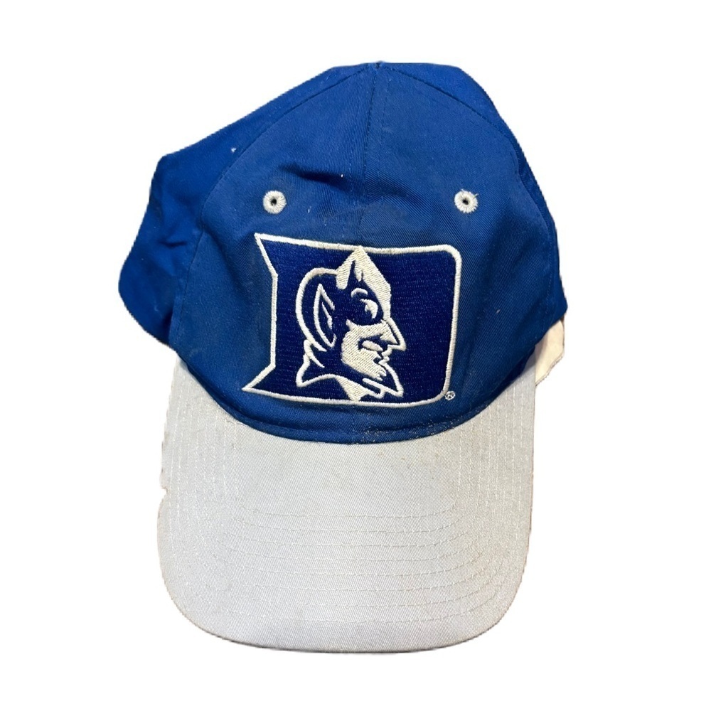 Vintage Duke Blue Devils Blue SnapBack Twin White Men's Hat NCAA 90s